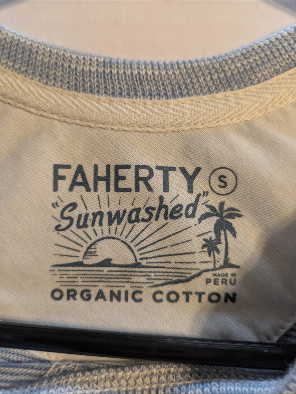 Faherty Men's Light Heather Blue Crewneck Sweater- Sm (NWOT)